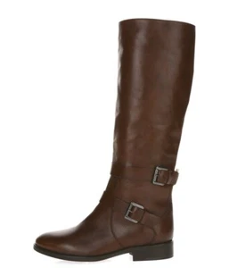 Botas para mujer SJP 'Kelly' marrón hasta la rodilla de cuero con hebilla talla 36,5 - Imagen 1 de 6