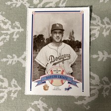 1989 Smokey The Bear Century Of Los Angeles Dodger Greats Carl Erskine #60!