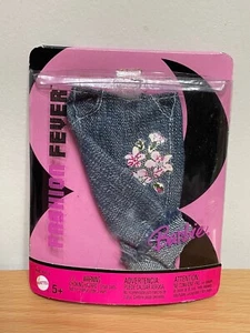 2005 Barbie Puppe Mode Fieber Outfit Denim Jeans Blumenmuster Capri Hose selten - Bild 1 von 2