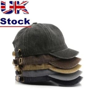 Washed Cotton Peaked Cap Short brim Bucket Panama Cap New Sunscreen Hat Summer - Picture 1 of 14