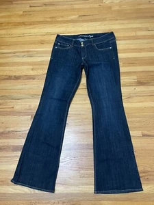 Jeans donna American Eagle Artist denim svasato 5 tasche cotone elasticizzato 12 blu - Foto 1 di 12