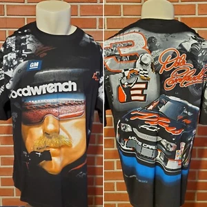 T-shirt vintage anni 90 Dale Earnhardt Big Face AOP NASCAR Chase RARA uomo XL USATA IN OTTIME CONDIZIONI - Foto 1 di 10
