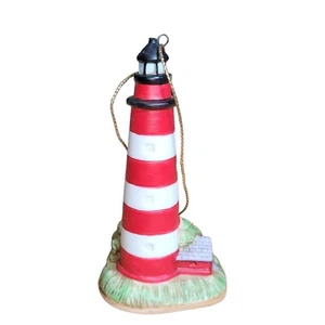 Lefton Assateague Lighthouse Ornament 1994 Christmas 01433 Red White Black - Picture 1 of 20