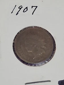 1907 Indian Head Penny Cent F Condition - Picture 1 of 10