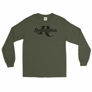 Remington Black Logo Long Sleeve Shirt 2nd Amendment Pro Gun Rights Tee Rifle - Picture 1 of 9