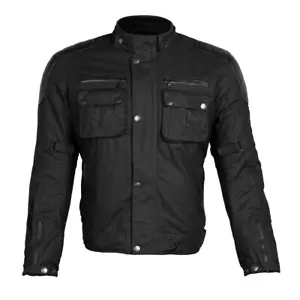 URBAN RIDER ONYX WAX JACKET - BLACK - Picture 1 of 19