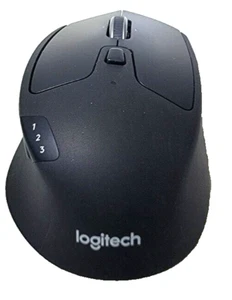 Logitech M720 Triathlon Multi-Device Wireless Bluetooth Mouse - Black Pre-Owned - Afbeelding 1 van 7