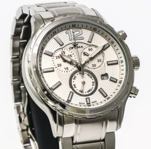 Optima • 44,5 mm• Reloj cronógrafo suizo • Cuarzo de acero inoxidable • OSC362 - Imagen 1 de 11