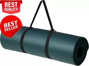 12.7Mm Extra Thick Exercise Yoga Gym Floor Mat with Carrying Strap - 188 X 61 X - Picture 1 of 12