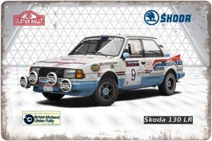 Metal sign - Škoda 130 LR - Ulster Rally 1987 - Bild 1 von 3