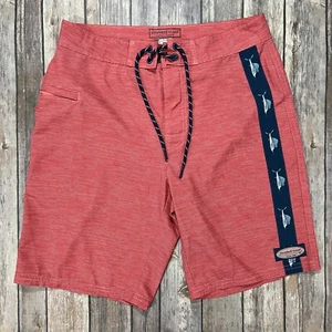 Vineyard Vines Performance Board Swim Shorts 28x9 Mens Red Stretch Hybrid - Picture 1 of 7