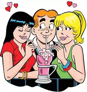 Archie Betty and Veronica Vintage Comics und Cartoons 11x17 Posterdruck - Bild 1 von 1