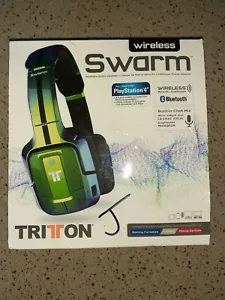 Mad Catz Tritton Wireless Swarm Headset Bluetooth PS4/PS3/PC GREEN - Picture 1 of 11