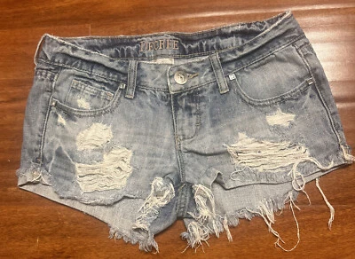 Pantalones Cortos Decree Jean Para Mujer Talla Junior 3 Denim Botín Pantalones Cortos Envejecidos Foto 1 de 4