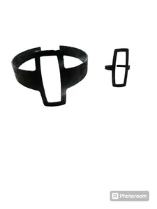 Black Metal Bracelet & Ring Set Costume Jewelry - Picture 1 of 1