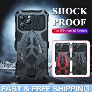 For Apple iPhone 16 Pro Max Case Luxury Heavy Metal Silicone Armor Aluminum - Picture 1 of 10