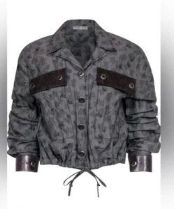 bottega veneta Butterfly Print/leather Detailed Utility Jacket, S - Picture 1 of 13