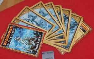 Spiele Workshop Warhammer Hochelfen Elfen Kampf Magie Zaubersprüche Karten 7. Auflage GW - Bild 1 von 2