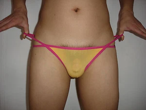 Slip tonga NEOFAN Plum taille L/XL orange liséré rose sexy 7 au lieu 14 / -50% - Imagen 1 de 4