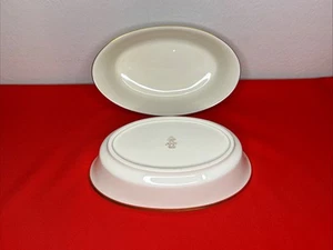 Lenox Eternal Ovale Servizio Verdure Ciotola Dimensione Collezione Gold Rim Lotto di 2 - Foto 1 di 18