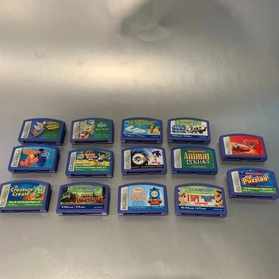 14 Leapster LeapFrog Games Bundle Sonic Spongebob Finding Nemo Star Wars Cars - Image 1 of 3