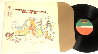 Crosby Stills & Nash So Far Greatest Hits  Shrink W Title / Band Hype Sticker Nm - Image 1 of 4