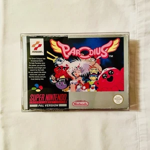 ⚡️ Super Nintendo Parodius UK PAL SNES UKV Import Box and Tray Only - US Seller - Picture 1 of 2