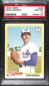 1978 Topps #425 STEVE ROGERS PSA 10 GEM-MT 45562125 - Picture 1 of 2