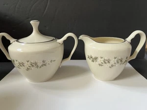 Lenox China - "Brookdale" - Sugar Bowl and Creamer or Cream Pitcher - Picture 1 of 3