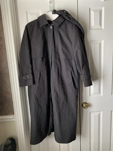 VTG Women's London Fog Trench Rain Coat Sz 12 Zip Liner Long - Picture 1 of 7