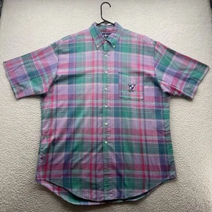 Polo Ralph Lauren Tilden Hemd Herren Large L Golf Wappen kariert lila türkis adrett - Bild 1 von 10
