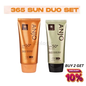 ANJO Professional 365 Sun Cream Orignal SPF50+ PA+++ 70g & Sun BB Cream 50g - Picture 1 of 11