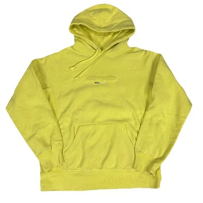 Sudadera con Capucha Supreme Est 1994 Mediana Logotipo Caja Amarilla Hecha en Canadá Foto 1 de 4