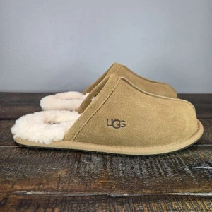 UGG Pearle Scuff Womens Size 6 Slip On Mules Fluffy Slippers Shoes Brown - Picture 1 of 12