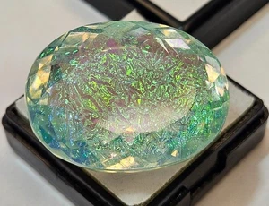 Excellent Monarch Fire Opal Oval Cut 54+Ct Natural Loose EGL Certified Gemstone - Picture 1 of 7