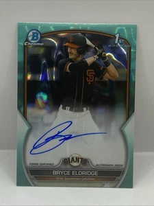 2023 Bowman Draft Chrome Bryce Eldridge Aqua Lava Auto 1st Rookie RC /199 Giants - Bild 1 von 3
