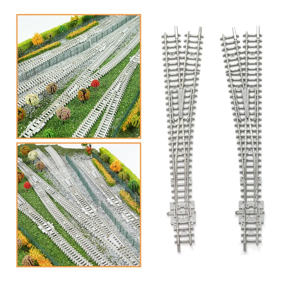 Train Model Turnout N Scale Railroad for Enthusiasts Metal 0.9cm Gauge 1/160 - Image 1 of 1