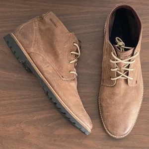 Cole Haan Chukka Boots Mens 12 Brown Suede Leather Chunky Rubber Sole Retro - Picture 1 of 10