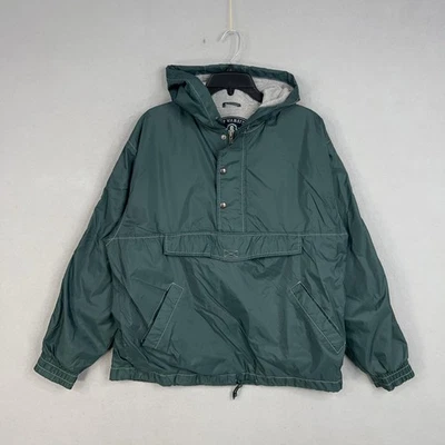 Vintage Gap Jacket Mens Medium Green Hooded Anorak Coat Varsity Classic Pullover - Image 1 of 4