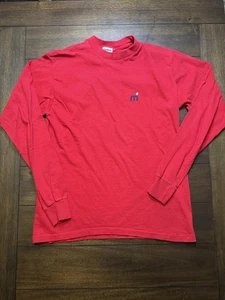 Camicia vintage Mistral uomo grande rossa manica lunga girocollo dietro logo made USA anni 90 - Foto 1 di 8