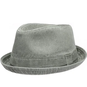 Herren Lässig Vintage Stil Gewaschen Baumwolle Fedora Hut (US, Alpha, Klein, Medium... - Bild 1 von 3