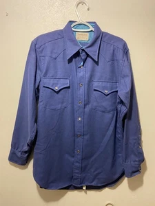 Vintage 70er Pendleton hochwertiges Western Wear Hemd Herren Medium 100 % Wolle Perlen Druckknopf - Bild 1 von 4
