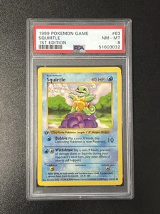 1999 Pokemon Game Squirtle #63 1ST Edition PSA 8 - Bild 1 von 2
