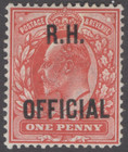 SG O84 1d scarlet R.H. official. A fine mounted mint example CAT £180