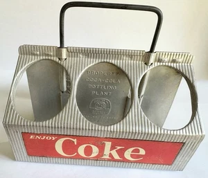 Portabottiglie vintage anni 50 Coca-Cola Reynolds alluminio metallo confezione da 6 - Foto 1 di 14