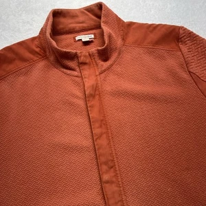 Carbon 2 Cobalt Zip & Snap Up Textured Jacket Men XXL Rust Orange - Picture 1 of 19
