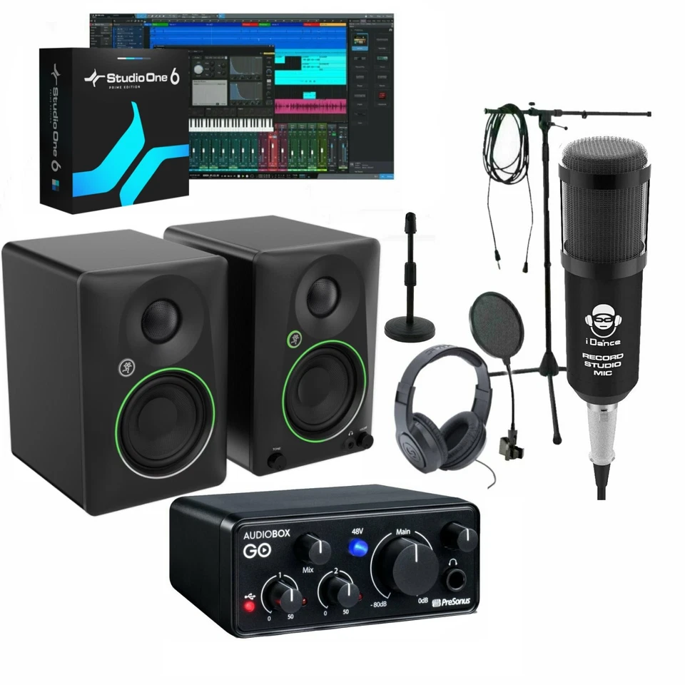Home Recording Studio Bundle Package w/ Studio One Prime - AudioBox GO Mackie - Image 1 of 4