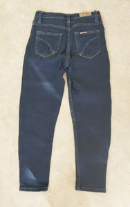 DARK BLUE STRAIGHT LEG JEANS STRETCHY W26" L23.5 " - Picture 1 of 5
