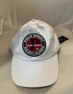 POLO RALPH LAUREN SPORT HERREN BRANDNEU YACHT PATCH MÜTZE WEISS 1 VON 1 EINHEITSGRÖSSE - Bild 1 von 4