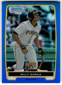 2012 Bowman Chrome Prospects Blue Refractor Willy Garcia #BCP168 Pirates /250 - Picture 1 of 2